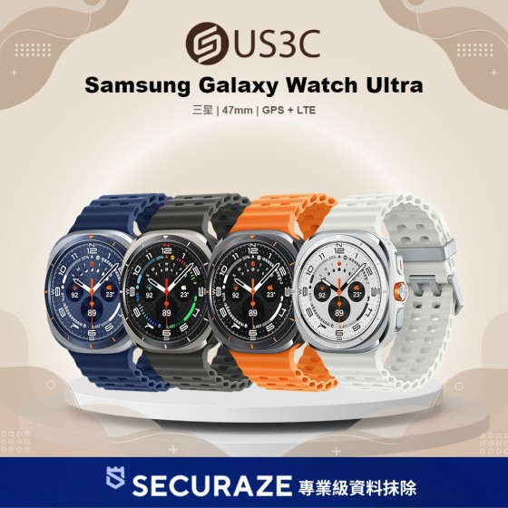 二手 Samsung 三星 Galaxy Watch Ultra SM-L705F 47mm GPS + LTE〈錶帶顏色隨機〉 — USD 二手3C商城