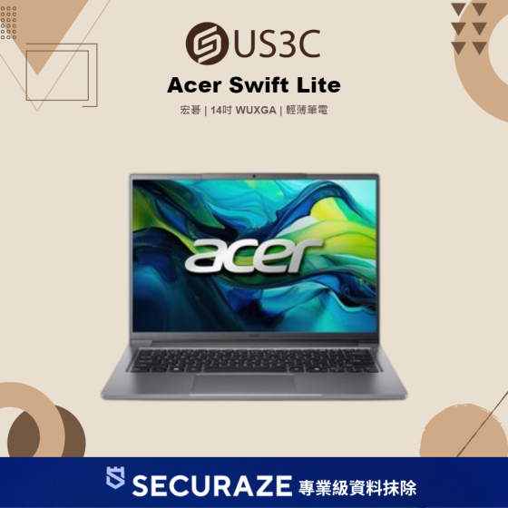 二手 Acer 宏碁 Swift Lite SFL14-52M-531X 14吋 Ultra 5 125U 16G 512G — USD 智選嚴選